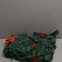 Adeeing 6 ft Christmas Garland with Lights, Pre-lit Christmas Garland with 20 LED Ligts Pinecones Red Berries Poinsettia, Indoor Outdoor Garland for Home Fireplace Staircase Decoration