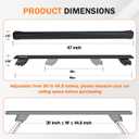 COWVIE 47 Inch Aluminum Roof Rack Cross Bars for Raised Side Rails, Adjustable Cargo Bars with Keyed Locks, Hold 198 LBS Capacity, Compatible with Ford Explorer/Toyota RAV4, Black