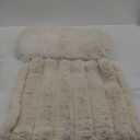 Pack of 2 Faux Fur Plush Decorative Throw Pillow Covers Fuzzy Striped Soft Pillowcase Cushion Covers for Sofa Couch Bedroom, 2 Pillow Cases 20"×20" and 12"×18"