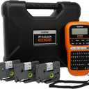 Brother PT-E110BP Contractor Kit: P-Touch Handheld Industrial Label Printer Plus 3 Tapes (up to 12mm Labels)
