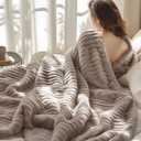 Bedsure Brown Throw Blanket for Couch - GentleSoft Cozy Soft Fleece Blankets for Women, Cute Small Throws for Girls, Mocha Meringue, 50x60 Inches (Throw (50" x 60"))