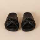 Amazon Essentials Women's Twist Slide Sandal, Slip On, Summer, Black, 9