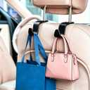 2 x 4 Pack Car Back Seat Headrest Hook Hanger for Purse Grocery Bag Handbag Hat, Purse Hook for Car with Clip
