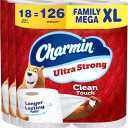 Charmin Ultra Strong Clean Touch Toilet Paper, 18 Family Mega XL Rolls = 126 Regular Rolls