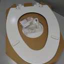 Mayfair Cassel Slow Close Toilet Seat, Easy Clean, Non Slip Premium Wood Seat, Easy Install, Made in USA, Elongated, White