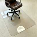 Office Chair Mat for Carpet, 32x48 Clear Heavy Duty Plastic Rolling Chair Mat, Under Computer Desk Floor Mat Protector for Carpeted Floors, Can be Used on Carpet or Hard Floor