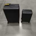 LEVEL8 Luggage Sets 2 Piece, 20/28 inch Hardshell Suitcases Sets, Lightweight Luminous Textured Hardside with Spinner Wheels, Tsa Lock, 2-Piece Set (20/28), Black