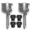 2Pcs 0.4mm Hotend Kit for Bambu Lab A1/A1 Mini, Stainless Steel Integrated Design, High-Precision A1 Nozzle Set with 4 Silicone Socks, Compatible with Bamboo A1 3D Printer, 3D Printer Accessories