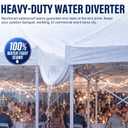 20ft Vinyl Canopy Rain Gutter West Coast Design Frame Tent, Flame Retardant, about 241.73 x 43.31 inches/ 614 x 110 cm