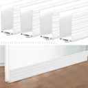 Yaocom 4 Pack 36 Inch U Shape Screw on Under Door Seal, White