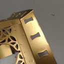 JHY DESIGN Set of 2 Outdoor Candle Lanterns 22"&17" H Decorative Vintage Metal Candle Holders for Garden Porch Indoor Outdoor Parties Weddings Patio Home Decor(Gold)