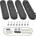 Cast Aluminum Valve Covers with Coil Mounts Compatible with LS Chevy Small Block SB V8 293 325 376 427 - Black
