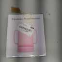 Pouch Holder No Squeeze, Baby Pouch Holder for Food Pouches and Drink Boxes, Juice Box Holders with Easy-Grip Handle, Allows Baby to Self-Feed and Avoid Messes(Pink)