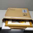 12x16 Gold Picture Frames Set of 2, Ornate Vintage 12 x 16 Photo Frames for Wall Decor or Tabletop Display, 16x12 Gold Frames with Real Glass, Display 8.5x11 Pictures with Mat or 12x16 without Mat for Antique Dco