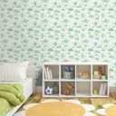 SOON AFTER Green Fish Ocean Peel and Stick Wallpaper,Thickened Waterproof Self-Adhesive Removable Wall Paper for Bathroom Boy Bedroom Kids Room Wallpaper Green Contact Paper for Furniture 17.3"x118"