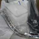 Bathroom Faucet Matte Black Modern Waterfall Bathroom Sink Faucet with Single Handle Suitable for 1 or 3 Holes,Supply Deck Plate and Hose