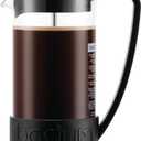 Bodum 12oz Brazil French Press Coffee Maker, High-Heat Borosilicate Glass, Black - Made in Portugal