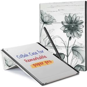 CoBak Case for Remarkable Paper Pro-with Pen Holder, Nib Storage, Ergonomic Design for Enhanced Writing Comfort - The Perfect Choice for Remarkable Paper Pro Case with Pen HolderSunflower