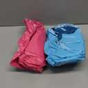 Pool Chair Floats - 2 Pack Floating Pool Chairs for Adults | Inflatable Pool Chair with Cup Holder & Armrest | Swimming Chairs for Adults | Tropical Design (Pink/Blue) Pool Float Chair - Poolsider