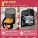 Air Fryer 14-in-1 with Viewing Window, 6Qt Large Capacity, 392 Max Crisp, Airfryer No Filping Dual Heating, Bake, Roast, Dehydrate, Reheat, 1700W Fast Even Easy Meals, Nonstick Dishwasher Safe Basket