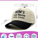Funny Mom Hat for Women, Adjustable Embroidered Mom Baseball Cap, Mother's Day Birthday Gifts from Daughter Son Husband Black/Beige