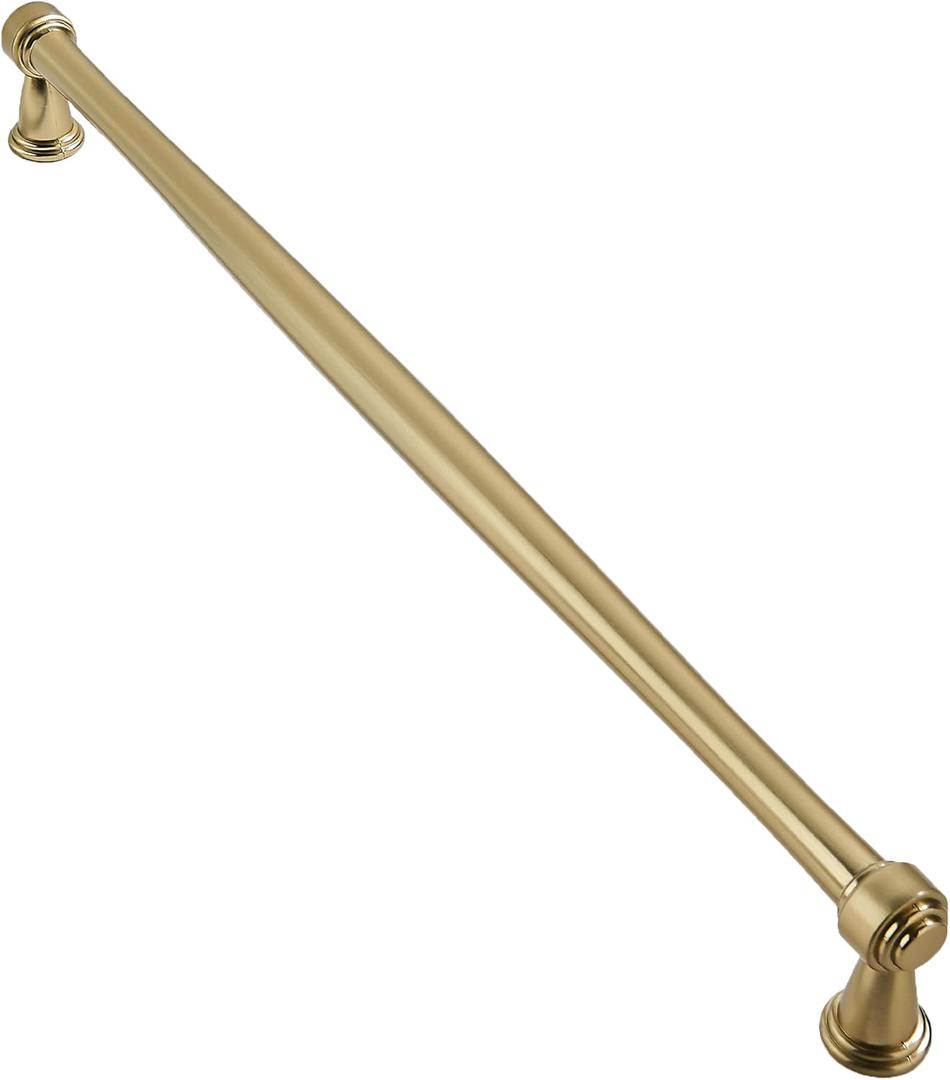 khtumeware 1 Pack Appliance Pull 18 Inch(457mm) Brushed Brass Cabinet Pulls Satin Brass Kitchen Cabinet Handles Kitchen Cabinet Hardware for Cupboard Drawer Handles Dresser Pulls