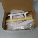 ALLYWASAI Sliding Patio Door Handle Set with Mortise Lock, Key Cylinder and Face Plate, Wood Handle Lock Set Fits Door Thickness from 1-1/2" to 1-3/4", 3-15/16" Screw Hole Spacing, White