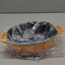 Pickmesh 1.4 Qt Pumpkin Cocotte Pumpkin Cast Iron Dutch Oven Pre-seasoned Cast Iron Garlic Roaster Heat Resistant for Thanksgiving Grill, Oven Backyard 6.3'l x 5'w x 2.6'h(Orange)