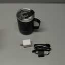 KitchekShop 14oz Smart Coffee Mug Warmer - Self-Heating Mug with App Control, 160 Temperature Control, 150-Min Battery, Rechargeable Heated Mug Warmer for Home Office, Ideal Gifts for Dad Mom