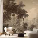 PYFFYP- Retro Tropical Jungle Peel and Stick Wallpaper murals for Bedroom