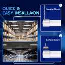 hykolity 10 Pack 4FT Linkable LED Utility Light Fixture, 4400lm, 42W, 5000K Daylight for Workshop, Garage, Hanging or Surface Mount, with Power Cord, ETL