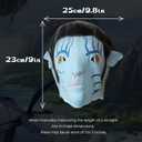 Carnavalife Blue Alien Avatar Latex Mask Jake with Braids and Ears, Sci-Fi Costume for Sully Adults, Halloween & Cosplay