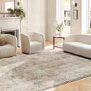 LIMON HOME Beige Rug 8x10 for Bedroom, Light Beige Area Rug, Floral Washable Rugs for Dining Room, Bedroom, Vintage Upgraded Anti-Slip Backing Thick Area Rug 8X 10