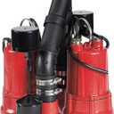 Red Lion RL-SC33DUP, 115V, 1/3 HP, 6000 GPH Dual Automatic Sump Pumps
10' Cords, For areas prone to flooding - twice as much power when you need it, Cast iron, Vertical float switches, 14942771