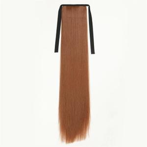 Generic 22 Inch Synthetic Long Straight Ponytail Clip On Hair Extensions Strap Ponytail Hair Pieces With Hairpins 137-30 22 Inch