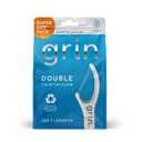 GRIN Double Flosspyx, Floss Picks, 150 ct, Dental Flossers, Minty Flavor, Recycled Plastic, 2 Lines of Strong Floss, Longer Floss Head, Traps Food and Plaque, Includes Safe Soft Fold-Back Tooth Pick