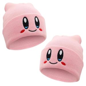Cute Kir by Beanie Funny Adult Size Anime Hat Accessory Kawaii, Medium Large (Pink)