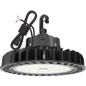 HYPERLITE LED UFO High Bay Lights 250W 36,250lm 1-10V Dimmable 5000K 5' Cable with 110V Plug Hanging Hook Safe Rope UL Listed for Shopping Mall Stadium Exhibition Hall