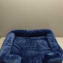 Bedfolks Orthopedic Dog Bed, Waterproof Dog Sofa Bed for Medium Dogs, Egg Foam Pet Couch Bed with Removable Washable Cover and Nonslip Bottom, Navy Blue (28.0"L x 23.0"W x 6.5"Th)