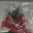 JAKYGlobal Babys Breath Fabric Cloth Artificial Flowers 6 Bundle European Fake Silk Plants Decor Wedding Party Decoration Bouquets Real Touch DIY Home Garden(Red)