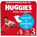 Huggies Size 3 Diapers, Little Snugglers Baby Diapers, Size 3 (16-28 lbs), 76 Count