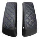 TDZ 2014-2023 Hard Saddlebag Lid Bra/Covers fits for Harley Davidson Touring Road Glide FLTRX Electra Glide FLHT Road King FLHR Street Glide FLHX and Tri Glide (Blue stitching)
