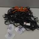 FUNPENY Halloween 80 LED Orange Spider Web Lights with Spider, Battery Powered 8 Modes Light up Cobweb Halloween Decorations for Indoor Ourdoor Garden Yard Home Patio (Orange)