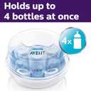 Philips Avent Microwave Steam Sterilizer for Baby Bottles, Pacifiers, Cups and More, SCF281/05 (4 Count (Pack of 1))