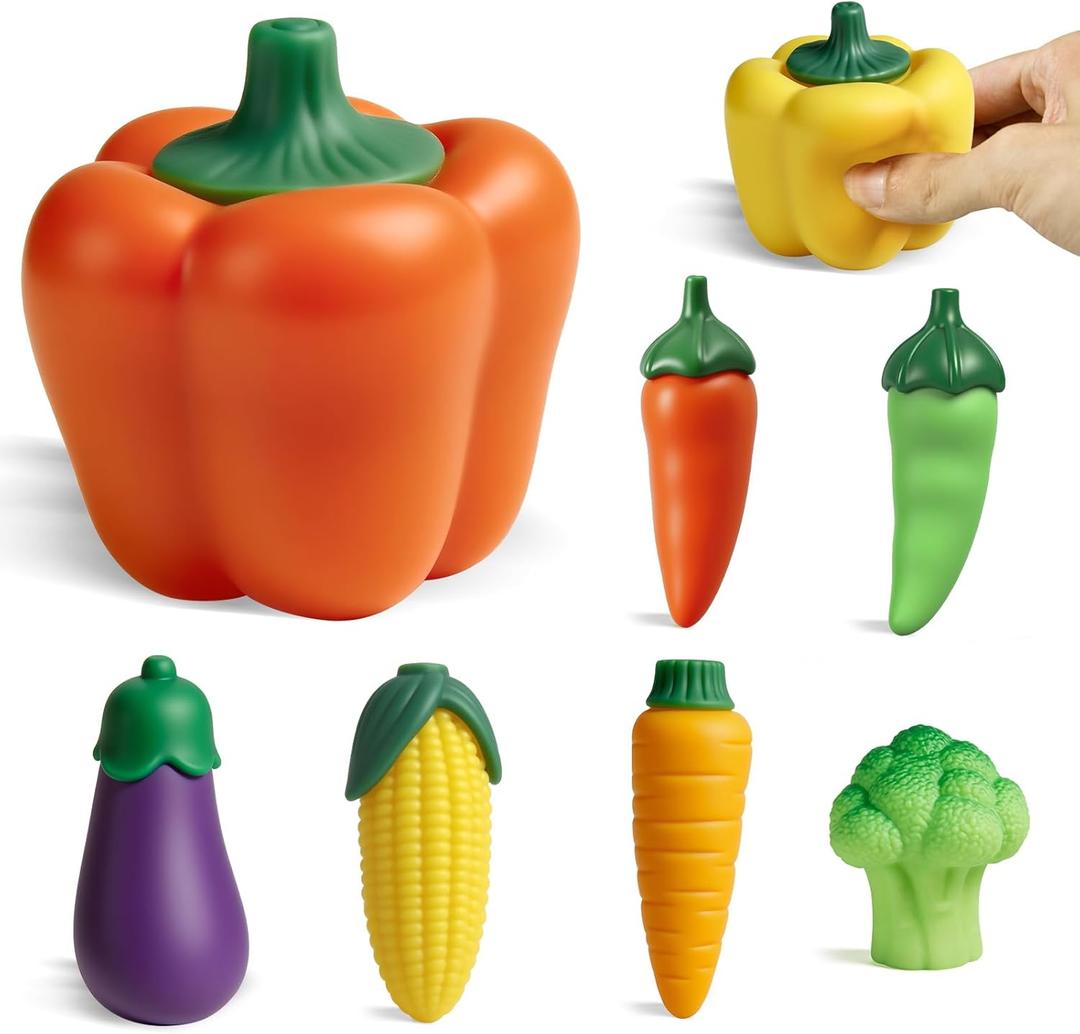 Vegetable Bath Toys for Toddlers,8 Pack Bathtub Toy for Kids,Soft Creative Floating Bath Toys for Baby Boy Girl Gift Idea Vegetable Bath Toys for Toddlers,8 Pack Bathtub Toy for Kids,Soft Creative Floating Bath Toys for Baby Boy Girl Gift Idea