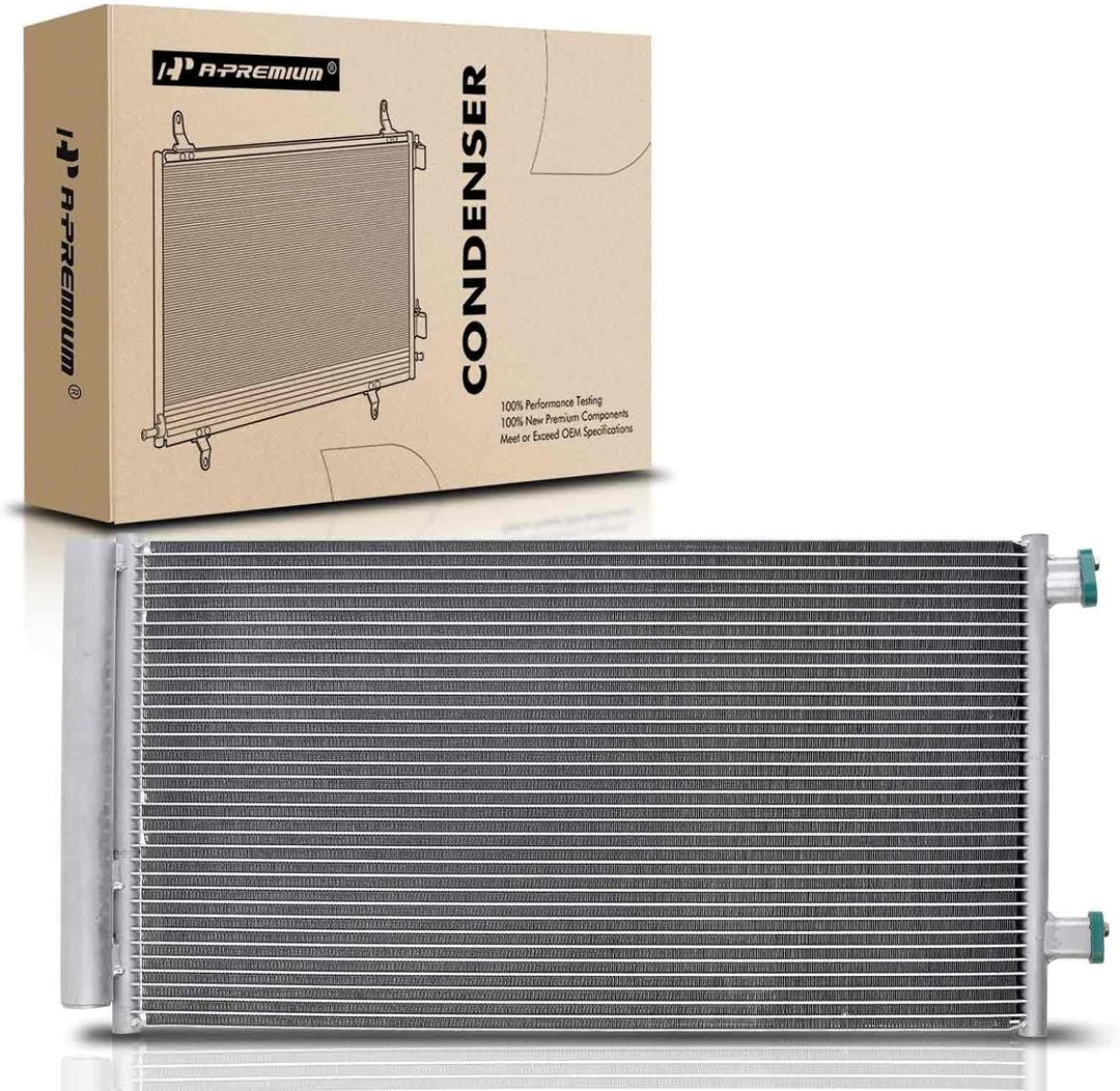 A-Premium Air Conditioning A/C Condenser Compatible with Jeep Compass 2017-2021, Renegade 2015-2021 & Fiat 500X 2016-2018 & Ram ProMaster City 2015-2022, L4 2.4L, Replace# 68273402AA