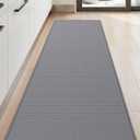 DEXI Kitchen Floor Mats Cushioned Anti Fatigue, 23x59 Wide Standing Runner Rug Waterproof, Comfort Memory Foam Padded for Front Sink Laundry, Grey