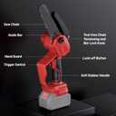 Mini Chainsaw for Milwaukee M18 Battery, 6-Inch Brushless Cordless Pruning Chain-saw, Battery Powered Mini Chainsaw for Wood Cutting, Sharp for Tree Trimming (No Battery)