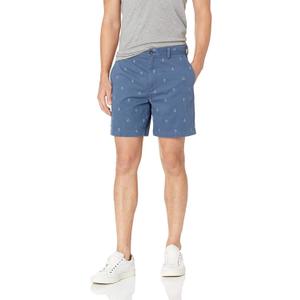 Amazon Essentials Mens Classic-Fit 7" Chino Shorts (33, Navy Anchor)