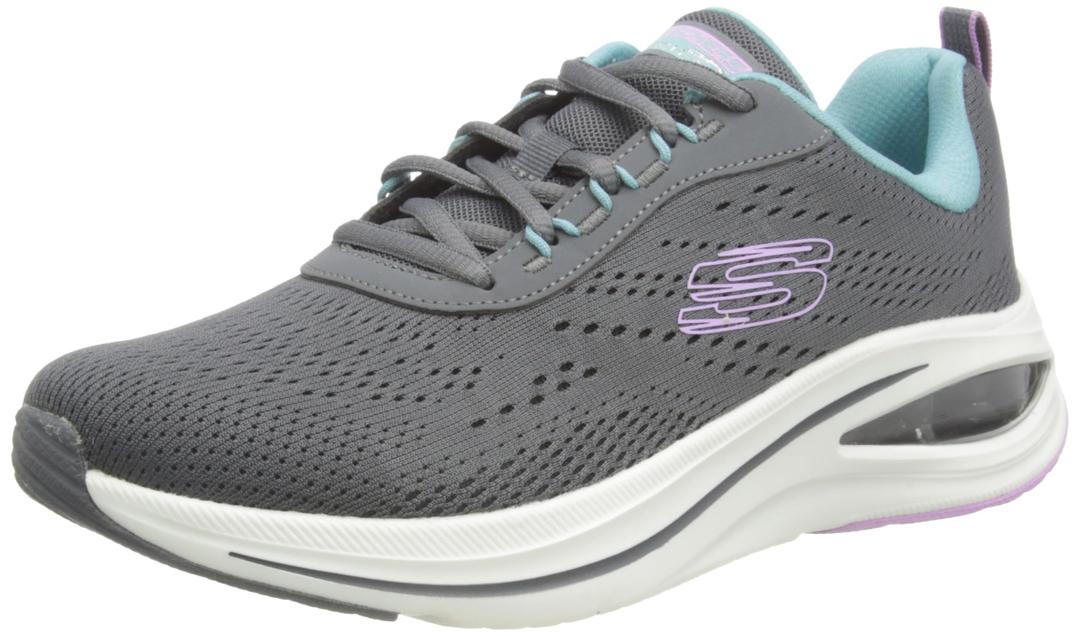 Skechers Women's Skech-Air Meta Aired Out Comfort Shoes, Charcoal, 8.5 US